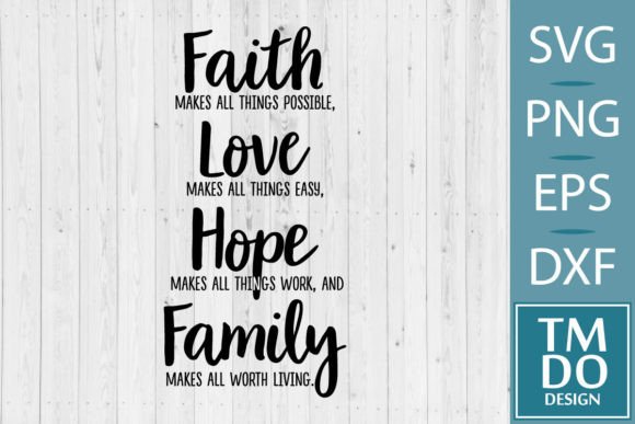Family Faith Hope Love SVG: A Heartfelt Christian Embroidery Design
