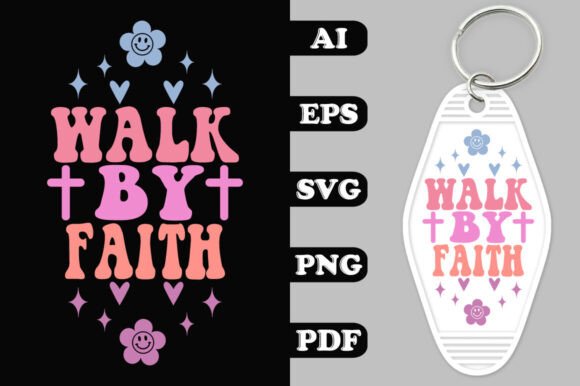 Walk by Faith Groovy Key Chain SVG Review for Real Embroidery Projects